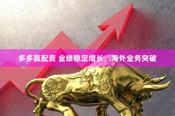 多多赢配资 业绩稳定增长,海外业务突破